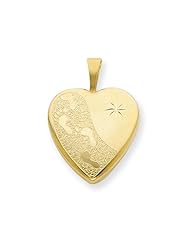 1/20 Gold Filled 16mm Footprints Heart Locket - Chain Included