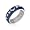 Eve's Addiction Designer Inspired Moon and Stars Blue Enamel Ring, 5
