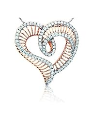 18k ROSE GOLD WOMENS PENDANT LP-5359 DIAMOND 0.78CT TW