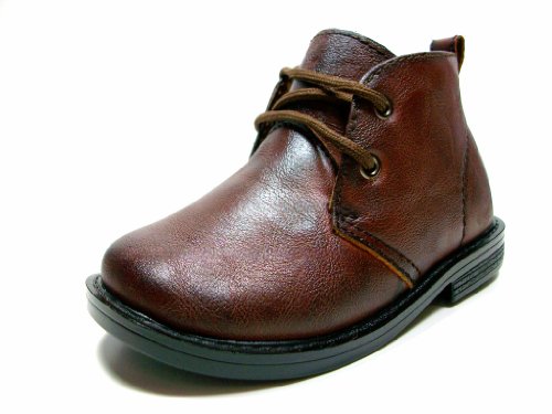 Toddler Boys Brown Round Toe Lace Up Dress Casual Ankle High Boots Styled In Italy Conal By D Aldo