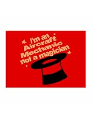 Home: Teeburon Im a Aircraft Mechanic, not a magician Pack of 4 Decal - Teeburon