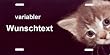 Katzenschild Wunschtext