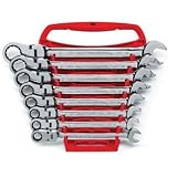 GearWrench 9701 8 Piece Flex-Head Combination Ratcheting Wrench Set SAE by GearWrench [並行輸入品]