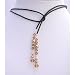 N444 Handcrafted Lariat Necklace Genuine Swarovski Bronze Pearls & Lite Smoked Topaz Crystals Lariat Necklace