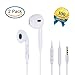 Generic 2 Pack Headphones Earphones Earbuds with Mic & Remote Control