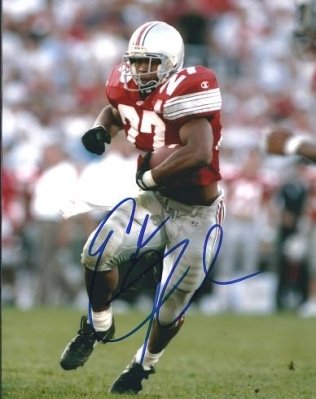 Eddie George Autographed Ohio State Buckeyes 8x10 Photo ~ 1995 Heisman Trophy Winner