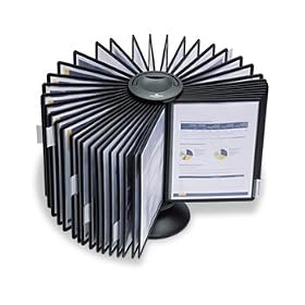 Sherpa 555701 - Sherpa 40-Panel Carousel Reference System, 80 Sheet Capacity, Black-DBL555701