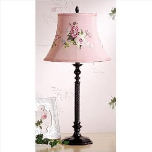 Kendall Table Lamp with Cecilia Shade in Lava Bronze by Laura Ashley Lighting
