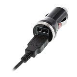 2-Port USB Car Charger w/ LED Light for Iphone 4S/4G/3G/2G/1G and iPod Series - Black