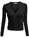 Doublju Short Length Knit Shrug Cardigan BLACK (US-Large)
