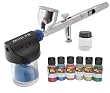 Mini Flake Buster with Iwata Elipse 4207 Airbrush & 2 Glass Bottles and FREE - 6 - 1/2oz Flake Colors