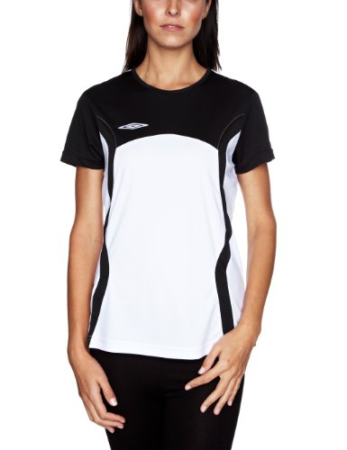 Umbro Women's Training Tee Shirt - White/Black, 