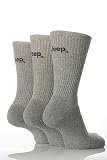 Mens 3 Pair Jeep Ribbed Cotton Sport Socks