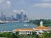 Ferry Terminal of Popular Island Resort with Keppel Harbour and the City in the Backg...