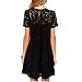 vanberfia Women's Lace Short Sleeve Loose Casual Chiffon Dress (M, 7880)