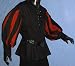 LANDSKNECHTHEMD MITTELALTER KNECHT LARP HEMD Gr. L - 1440 schwarz /rot