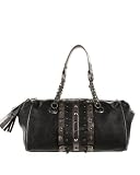 bebe Studded Fringe Satchel