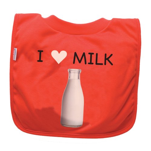 Green Sprouts Eco-friendly  Favorite Food Bib, Red Milk