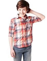 Pure Cotton Classic Collar Checked Shirt