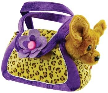 Fancy Pet Chihuahua Puppy Dog with Leopard Carrier Purse Hand Bag