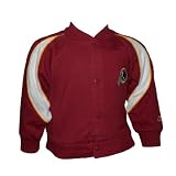 Boys NFL Washington Redskins Fan Button Down Sweatshirt Jacket - Red & White (Size: 18M)