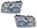 1998-2006 Ford Crown Victoria Headlight Assembly (1999 2000 2001 2002 2003 2004 2005 98 99 00 01 02 03 04 05 06) - One Pair(Both Driver and Passenger Sides) - DOT Certified Headlight