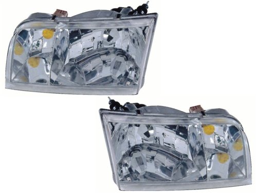 1998-2006 Ford Crown Victoria Headlight Assembly 1999 2000 2001 2002 2003 2004 2005 98 99 00 01 02 03 04 05 06 - One PairBoth Driver and Passenger Sides - DOT Certified Headlight