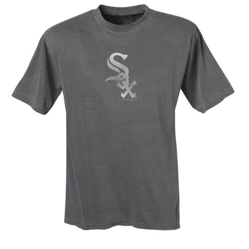MLB Chicago White Sox Adult Short Sleeve Pigment Dye Tee (Pigment Pepper, Small)