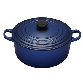 Le Creuset Cast Iron Round Casserole, Graded Blue, 20 cm