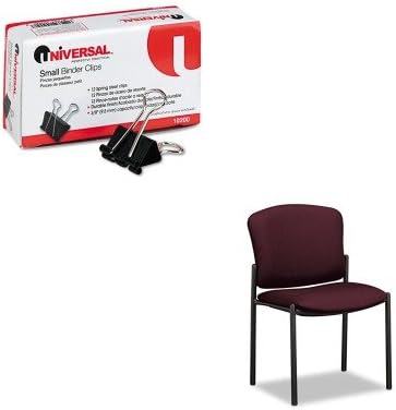 KITHON4073NT69TUNV10200 - Value Kit - The HON Company HON Pagoda Stacking Guest Chair | 2-Pack, Wine (HON4073NT69T) and Universal Small Binder Clips (UNV10200)