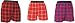 FALSE FLY - 6 Pack Lot Assorted Red Unisex Flannel Tartan Check Cotton Plaid boxers boxer shorts exposed waist false fly