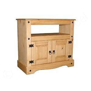 TV-Schrank/Rack im Mexiko Stil aus massivem Pinienholz