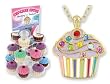 Kid's Cupcake Crystal & Enamel Pendant Necklace in Cup Cake shaped Gift Jewelry BOX