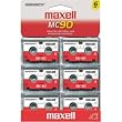 Maxell MC90 Dictation and Audio Cassette 90 Minute 6 Pack