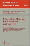 Review Springer  / Conceptual Modeling for E-Business and the Web: ER 2000 Workshops on Conceptual Modeling Approaches for E-Business and the World Wide Web and Conceptual ... Utah, USA, October 9-12, 2000 Proceedings