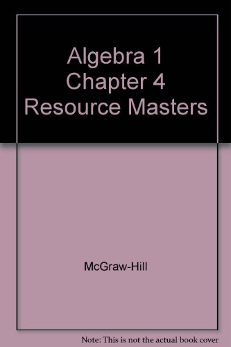 Algebra 1 Chapter 4 Resource Masters