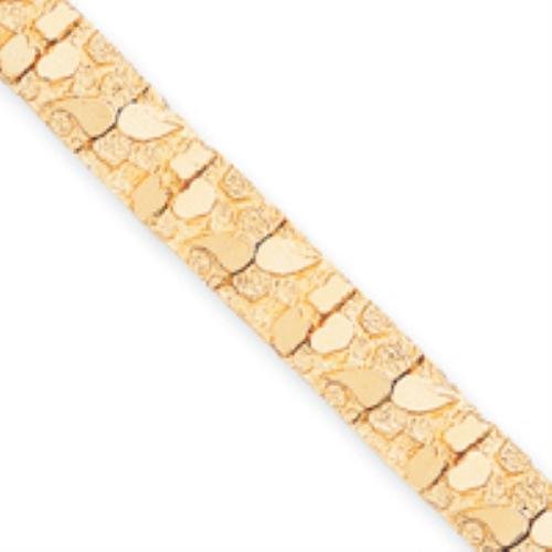 14k Gold 9.50mm Nugget Bracelet