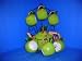 GREEN APPLE 9pc TEA Set Pot & Cups w/Iron Rack NEW!