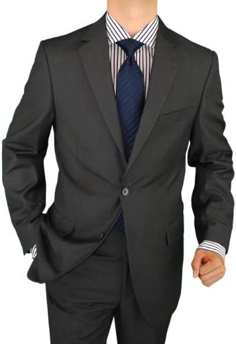 Men's Suit Two Button Side Vent Jacket Flat Front Pants
