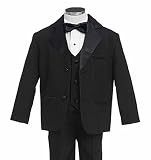 Gino Giovanni Usher Boy Tuxedo Black Set