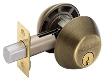 Schlage B362NV609 Double-Cylinder Deabolt, Antique Brass