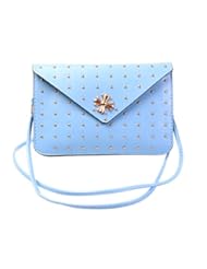 Shoes: KISS GOLD Punk Style Rivet Shoulder Crossbody Bag Cellphone Pouch (SkyBlue)