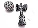 Kerang Kendama Black White Full Crackle Red Eye