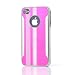 ATC Transformer Style Aluminum Bumper Case for Iphone 4 4S --- Rose--- Metal Chromed iphone 4 case + Stylus Pen +2 LCD Protectors+Microfiber Cloth+ Application Card