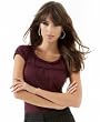 BCBGMAXAZRIA Ruffled Lightweight Jersey Tee