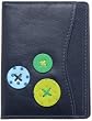 1642 Ladies Leather Button Applique Travel Pass/Oyster Card Holder 5307B_17 Purple