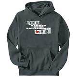 Hoodie Mens Dark Silver " AT LEAST MY Banded Rock Rattlesnake LOVES ME ! " Animals X-Small