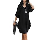 Little Hand Womens Casual Sexy Summer Pleated Prom Chiffon Sundress Mini Short Dress Black XL