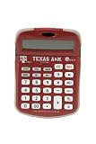 Collegiate Series 00525 TEXAS A&M UNIVERSITY Solar-Powered Calculator with School Logo and Colors