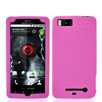 Hot Pink Silicone Rubber Gel Soft Skin Case Cover for For Motorola Droid X2 MB870 New By Electromaster- black friday deal